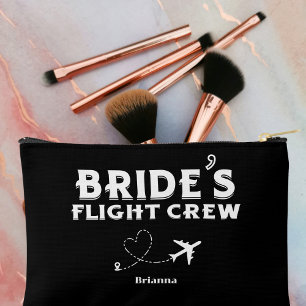 Travel Bride Flight Crew Bridesmaid Bachelorette Accessory Pouch