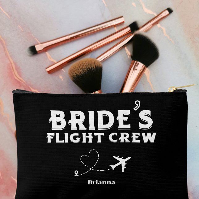 Travel Bride Flight Crew Bridesmaid Bachelorette Accessory Pouch (Creator Uploaded)