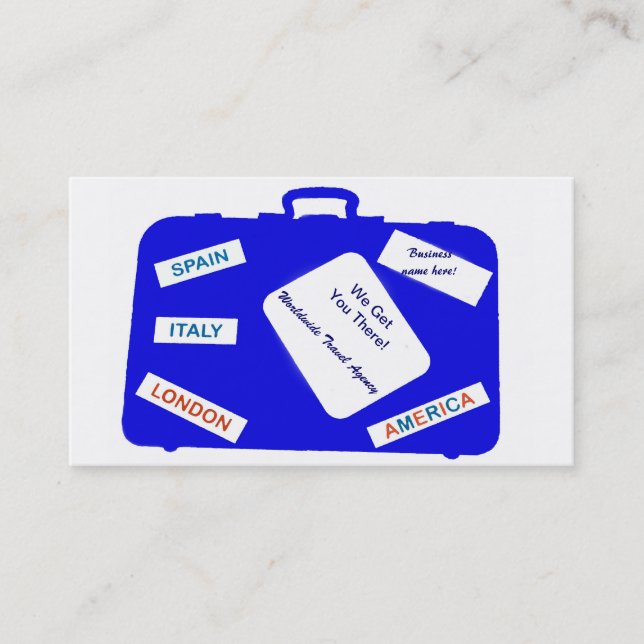 Travel business cards (Front)