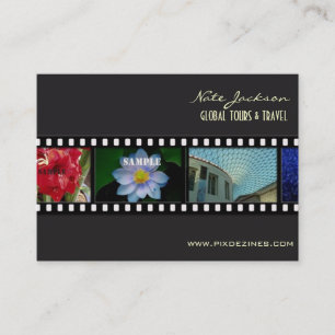 Travel business cards photos template