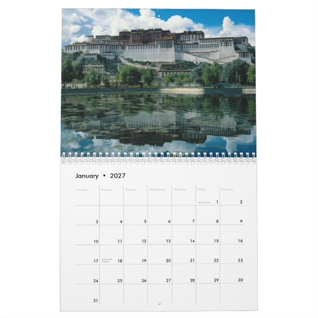 Travel Calendar (Jan 2027)
