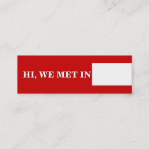 Travel calling cards red white