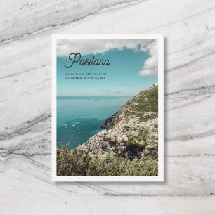 Travel City Country Name Retro Photo White Postcard