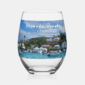 Travel Commemorative Island Life Stemless Wine Glass