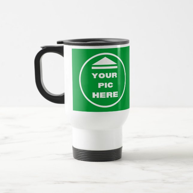 Travel/Commuter Mug - Add Your Image - White (Left)