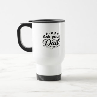 Travel Commuter Mug Coffee Quote 15 oz