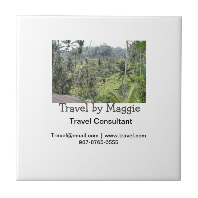 Travel consultant company add name email websphone tile (Front)