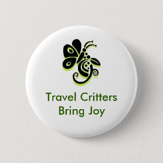 Travel Critters Bring Joy 2 Inch Round Button