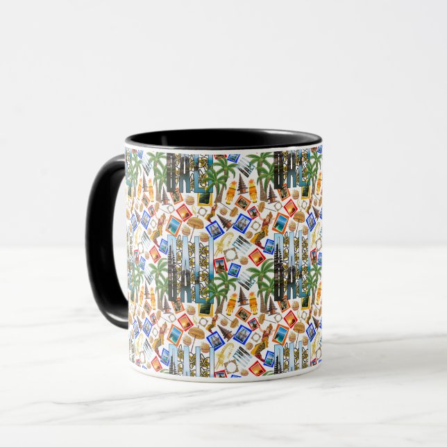 Travel Destination Bali Pattern Mug (Front Left)