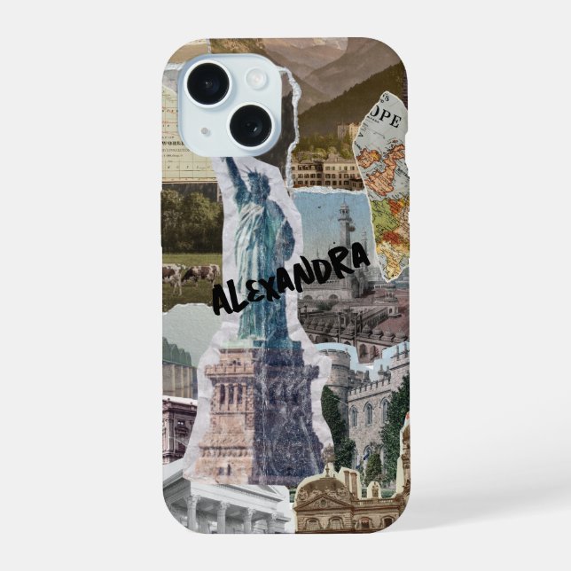 Travel Destination Collage Phone Case (Back)