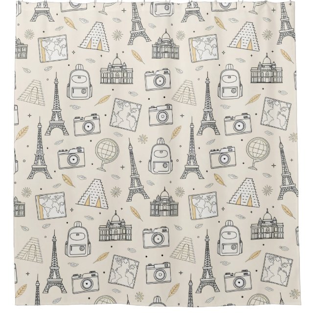 Travel Doodle Seamless Pattern (Front)
