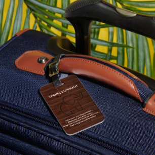 TRAVEL ELEPHANT LUGGAGE TAG