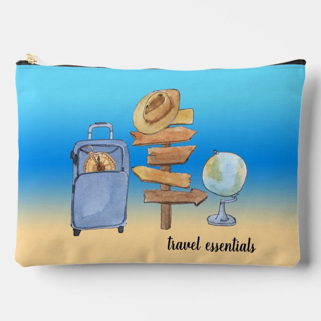 Travel Essentials Large Accessory Pouch (Front)