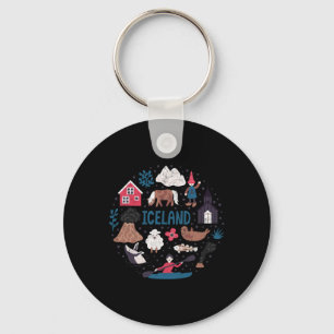 Travel Europe Iceland Reykjavik Family Vacation So Keychain