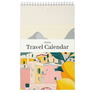 Travel Europe Pink Girly Calendar