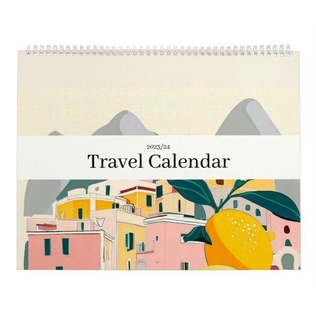 Travel Europe Pink Girly Calendar (Cover)
