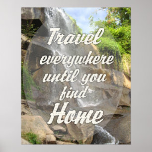 Travel Everywhere - Poster des chutes d'eau