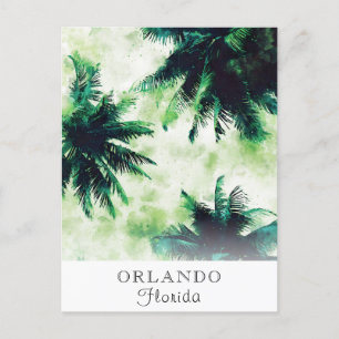 *~* Travel Exotic AP25 Personalize -  Palm Leaf .  Postcard