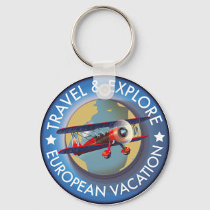 Travel & Explore European Vacation  Keychain
