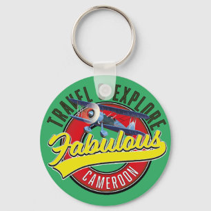 Travel & Explore Fabulous Cameroon logo Keychain