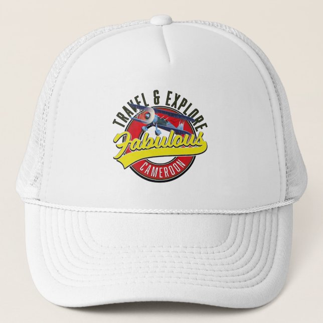 Travel & Explore Fabulous Cameroon logo Trucker Hat (Front)