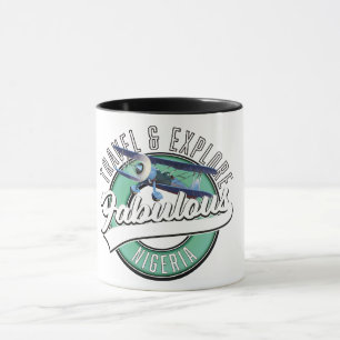 Travel explore fabulous Egypt logo. Mug