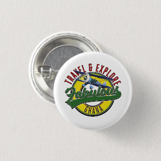 Travel explore fabulous Ghana logo 1 Inch Round Button