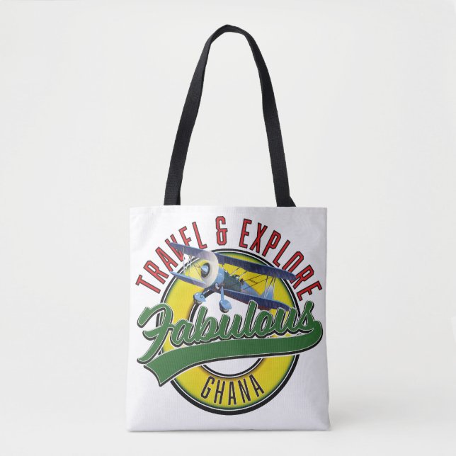Travel explore fabulous Ghana logo Tote Bag (Front)