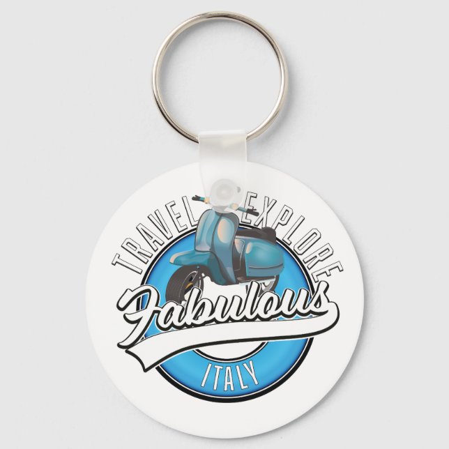 Travel Explore Fabulous Italy  Keychain (Front)