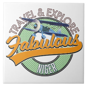 travel explore fabulous Niger logo Car Magnet Tile