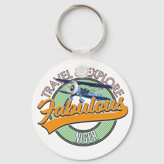 travel explore fabulous Niger logo Keychain