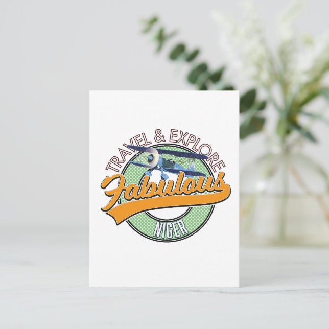 travel explore fabulous Niger logo Postcard (Standing Front)