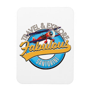 Travel & Explore Fabulous Santorini Magnet