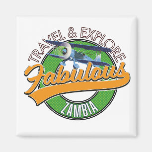 Travel explore fabulous zambia magnet