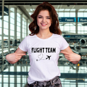 Travel Family Vacation Black Flight Team Airplane T-Shirt