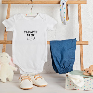 Travel Flight Crew Airplane Flying Modern Vacation Baby Bodysuit