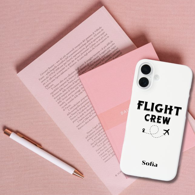 Travel Flight Crew Airplane Flying Modern Vacation Case-Mate iPhone Case (Creator Uploaded)