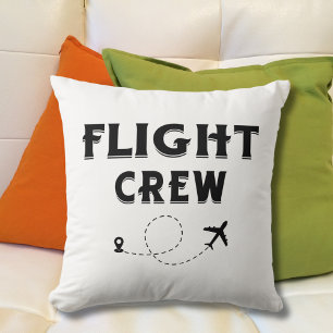 Travel Flight Crew Airplane Flying Modern Vacation Throw Pillow