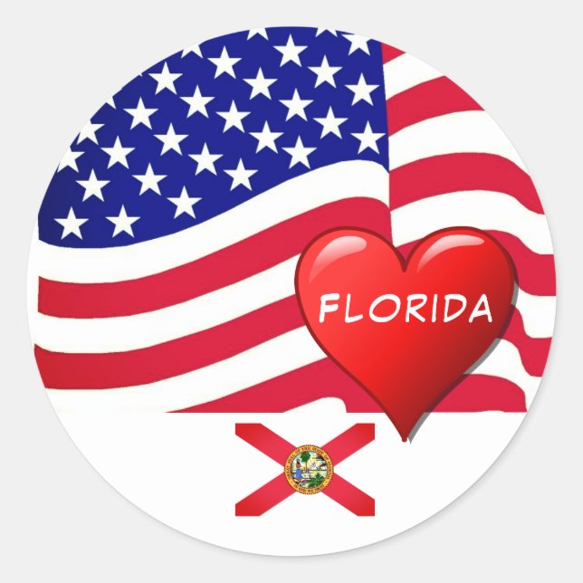 Travel Florida Love Sticker (Front)