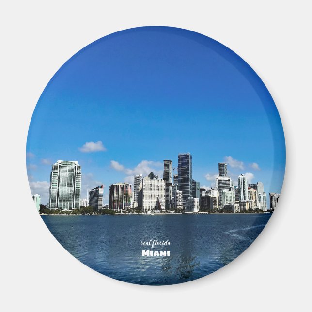 Travel | Florida - Miami Skyline Magnet (Front)