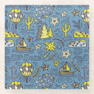 Travel Fun Glass Coaster