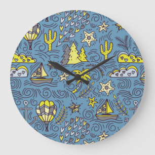 Travel Fun Large Clock