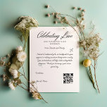 Travel Fund Request Qr Code Honeymoon Fund  Invitation<br><div class="desc">Introducing our delightful invitation card for the honeymoon fund, travel requests, and wedding registry! Get ready to infuse your wedding celebration with some fun and flair. Completely customizable, from your names to payment details (Venmo, PayPal, Zelle, etc.), this card is all about making your special day uniquely yours. With a...</div>