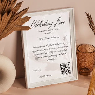 Travel Fund Request Qr Code Honeymoon Fund Poster