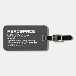 Travel Gift – Aerospace Engineer Definition Luggage Tag