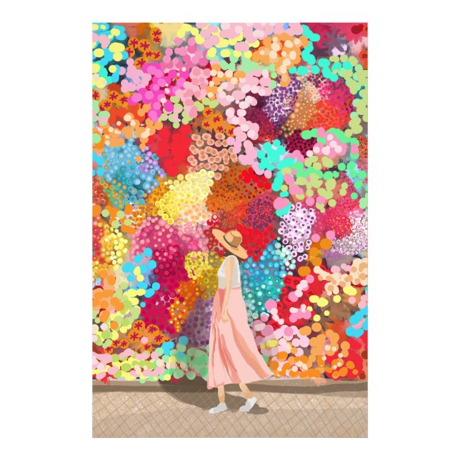 Travel girl colourful photo print (Front)