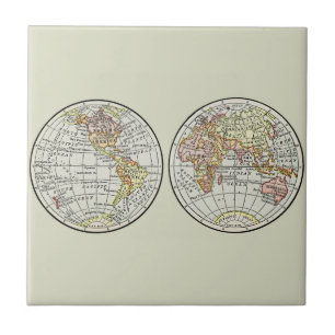 Travel Globe Map Earth 1916 World Atlas  Tile