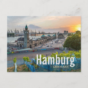 Travel Hamburg Germany Scenic Postcard