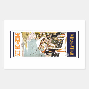 Travel Hong Kong Riviera Of The Orient Sticker