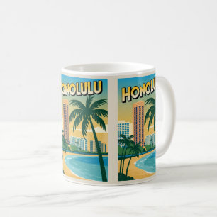 Travel Honululu, Hawaii tropical beach gifts Coffee Mug